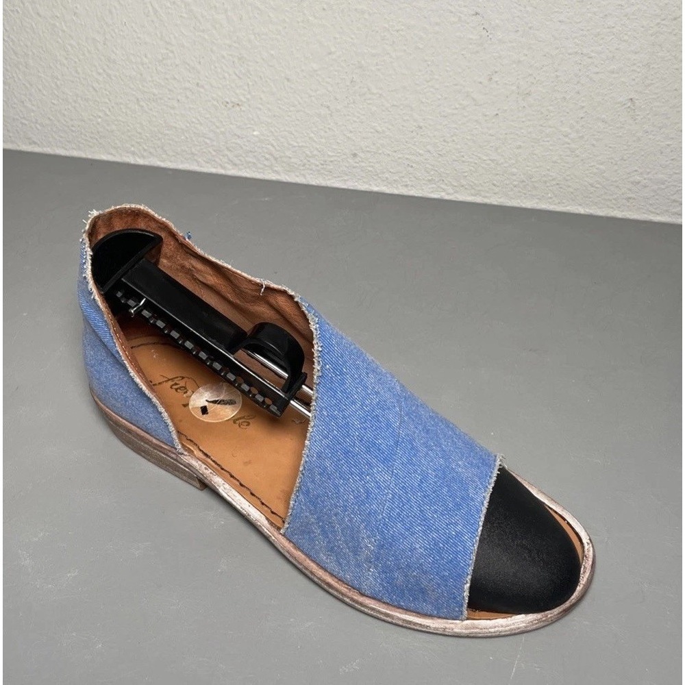 Free People Mont Blanc Denim Wrap Open Toe Sandals Size 7
